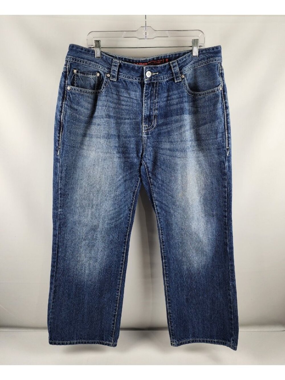 Rock & Roll Cowboy Jeans Men 38x29 Blue Western Double Barrel Straight Leg Denim